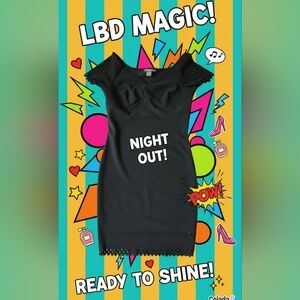 Suzy Shier Black Midi Dress